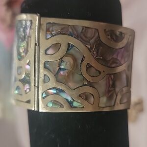 Bracelet abalone Mexican alpaca